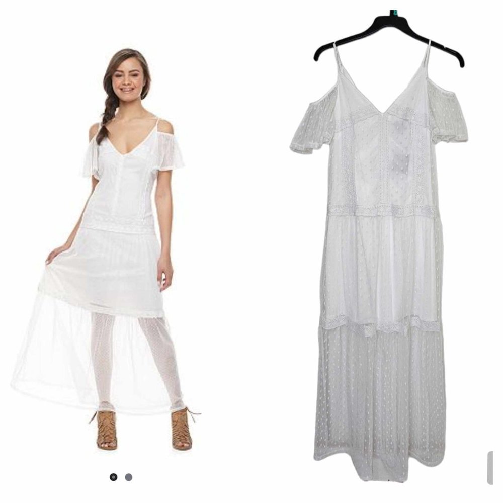 Juniors Disney Pirates of the Caribbean White Dress Size Large